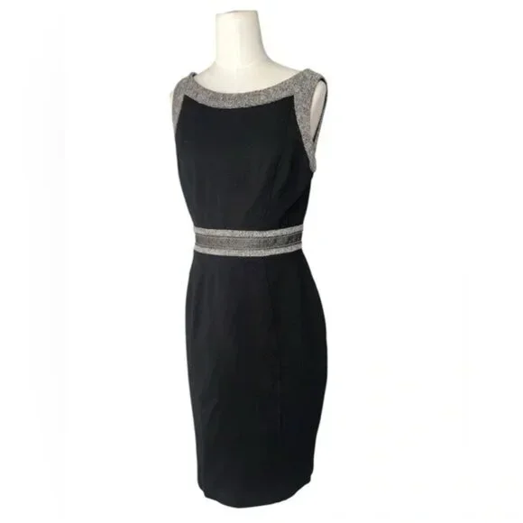 White House Black Market Womens Dress Size 4 Black Evening Cocktail Carrier - Picture 2 of 7